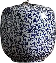 Decorative Chinese Tea Canister Ceramic Sealing Jar Household Large Storage Tea Warehouse Retro Loose Leaf Tea Universal Jar Container(X-Large)