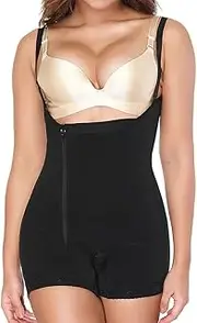 [Generic] Womens Bodysuit Shapewear Full Body Shaper Zipper Tummy Control Slimmer Abdomen Corset