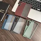 For Samsung Galaxy Z Fold 6 5 4 3 Mag Safe Fiber Pattern Case W/ Screen Film