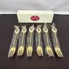 Royal Albert Old Country Roses Gold Plated & Fine Porcelain Cake Forks 1992