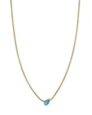 Bloomingdale's Fine Collection London Blue Topaz Necklace in 14K Yellow Gold, 16-18