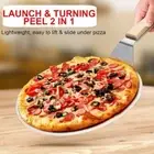 10in Pizza Shovel Spatula Peel Cake Stainless Lifter Paddle Pancake Baking Tray