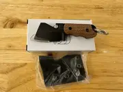 Berg Blades Bottle Butcher Fixed Blade Bottle Opener (Black DLC, Brown Micarta)