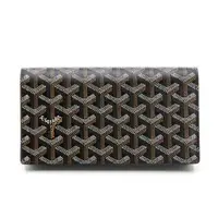 在飛比找森森購物網優惠-【GOYARD 高雅德】經典滿版LOGO翻蓋釦式對開長夾 (