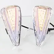 2Pcs Car LED Daytime Running Light Fog Light DRL Yellow Turn Signal Light for Toyota Camry 2015 2016