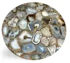 Brown Agate Coffee Center Table Top, Botswana Agate Stone Side Table Furniture