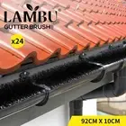 Lambu 24Pcs Gutter Brush Guard 92x10cm Leaf Twigs Filter Heavy Duty Home Garden