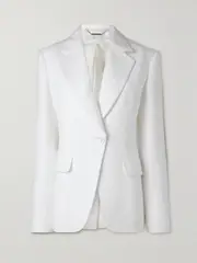 [Chloé] Chloé - Linen And Cotton-blend Blazer - White - FR 44 FR 44 White