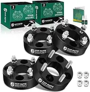 YHTAUTO 4x4 Wheel Spacers 1.5 Inch Compatible with EZ GO Club Golf Carts, 4x101.6mm Tire Spacers w/ 1/2"-20 & 12.9 Grade Studs, 62mm Center Bore 4 Lug 4PCS Black Wheel Adapter