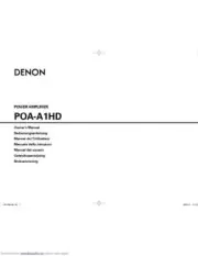 Denon POA-A1HD Receiver Amplifier Owners Manual