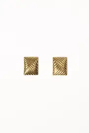 [PUP38] Taytum Earrings - Gold Gold