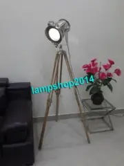 UNIX Nautical Spotlight Floor Lamp Theater Search Light Tripod stand Office Deco