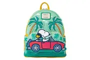 Loungefly Peanuts Snoopy Road Trip 10 inch Faux Leather Mini Backpack