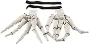 domoi 1 Set White Plastic Halloween Articulated Finger Horror Ghost Claw Props Finger Glove