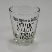 "What Happens In Vegas STAYS In Vegas" Shot Glass Barware/Mancave