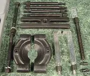 14pc GEAR and BEARING SEPARATOR KIT & Case Heavy Duty Pulley Puller Heat Treated