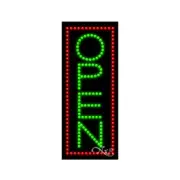 NEW "OPEN" VERTICAL BORDER 27x11 SOLID/ANIMATED LED SIGN W/CUSTOM OPTIONS 20154