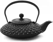 Iwachu Japanese Kyusu Hira Arare Teapot Cast Iron Black 500ml 0.5 Litre Stainless Steel Sieve Insert Enamelled Interior