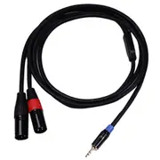 Hifi 3.5mm To 2 Xlr Male Cable High Quality Silver-plated Stereo 3.5 Aux To Xlr Cable, 3.5 Aux To 2