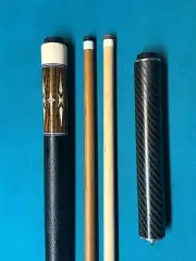 Jeffrey Tucker Bocote /Spalted Maple Pool Cue,30” Kielwood &Maple Shafts, 3/8X10