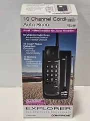 Conair Phone Explorer 10 Channel Cordless Auto Scan Telephone CTP8310BK NIB