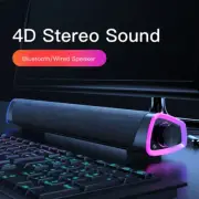 4D Computer Speaker Bar Stereo Sound Subwoofer Bluetooth for Macbook Laptop PC