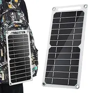 Solar Panel - Portable 5V 6W Small Solar Panel - Foldable Waterproof Solar Charger Camping Accessories for Lanterns, Home & Outdoor Use