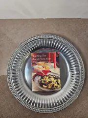 Wilton Armetale Flutes And Pearls Medium Round Serving Tray 13.5" NWNB