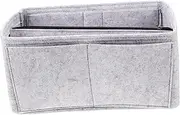 Healvian Large Capacity Felt Bag Organizer Insert for Handbags Multi Compartment Makeup Storage Pouch Practical Tote Organizer for Cosmetics Jewelry and Trinkets