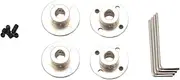 bairong 8mm Flange Coupling Connector, Rigid Guide Steel Model Coupler Accessory, Shaft Fittings for RC Model Motors(4 Pack)