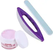 Nail Art Buffing Cream Nail Brush Buffer Varnish Polish + Polishing Strip Set Look for Nails Salon College Personal Use Manicure Tool