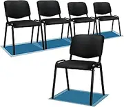 VINGLI Waiting Room Chairs, 5-Pack PU Church Conference Stackable, Office Guest Chairs & Reception Stacking Chair for Meeting Room, Office Lobby, Simple&Space-Saving