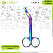 Cynamed Stainless Steel Artzone Lister Bandage Scissors Multi Colored Finish