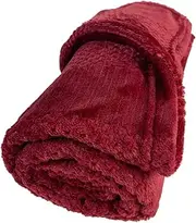 YITON Cat Blankets Burgundy Dog Sofa Bed Mat Home Anti Cat Scratch Coral Fleece Blanket Soft Warm Cats House Kennel Blanket 1Pcs 70X100Cm