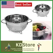 Versatile 4.8L Stainless Steel Colander with Tripod Base - Kitchen Essential