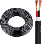 0.75mm² 2-core Electrical Wire Pure Copper Conductor Waterproof and Flame Retardant 10-200FT High Flexibility and Bending Resistance for Home/Industrial/Outdoor(65FT(20M))