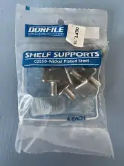 DORFILE 6 x Shelf Supports - Nickel Plated Steel # 02550