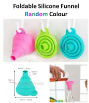 Collapsible Silicone Funnel for reusable ice pop block pouches Popsicle mould
