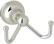 Rohl CIS7D Nickel Cisal Double Hook Robe Hook