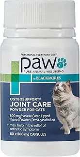PAW by Blackmores Osteosupport® Joint Care Powder for Cats | Provides Relief of Arthritic Symptoms | 60 Capsules