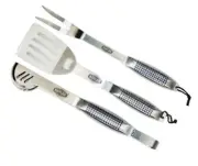 Man Law BBQ Heavy Duty 3 Piece Stainless Steel BBQ Tool Set MAN-HY1