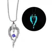 Glowing Necklace Luminous Wolf Pendant Necklace Vintage Pendant Necklaces Unisex