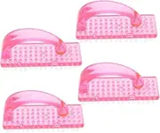 Beatifufu Nail Cleaner Brush 4 Pack Stiff Bristles for Fingernails Nail Dust Removal