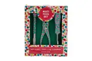 3pc Annabel Trend Multi Tool Plier Philips Screw Driver Set Confetti Green