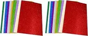 SEWACC 20 PCS Sheets Snowflake Glitter Foam Adhesive Board Paper A4 Material Sponge for Crafts