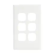 HPM XLP770/6PLWE - Excel 6 Gang Light Switch Cover - White
