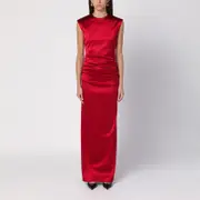 [Max Mara Pianoforte] Red long sleeveless dress 38 IT Red