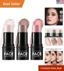 3 Pcs Cream Contour Sticks - Highlighter, Bronzer & Blush for Easy Sculpting