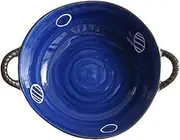 Soup Bowls with Handles Noodle Ramen Curry Bowl,Large Ceramic Ramen Bowl,Deep Onion Soup Bowl Oven Safe,Microwave Safe Serving Bowl.-blue-B-23x18x6cm,700ml(Color:Blue b)