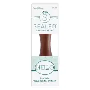 Spellbinders Oval Hello Wax Seal Stamp from the Propagation Garden Collection by